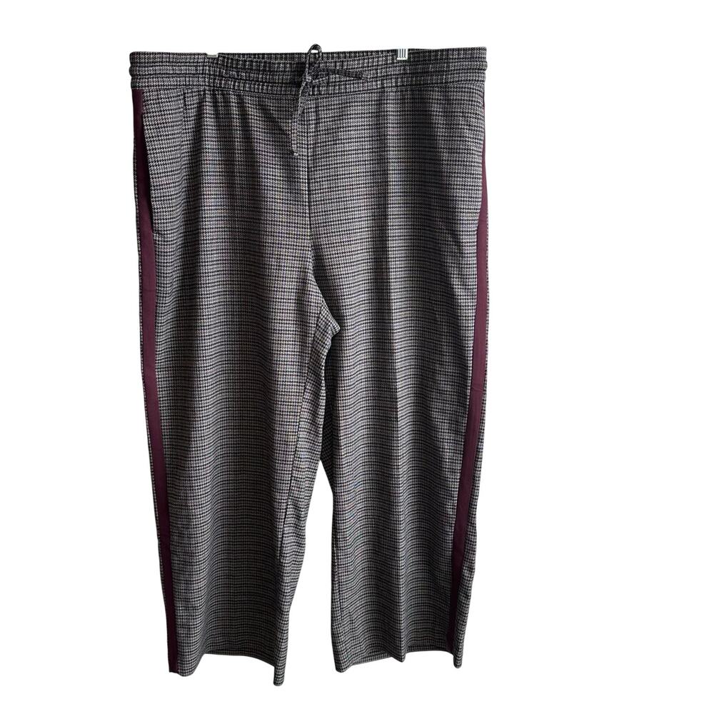 Banana Republic Straight Mid Rise Pull on Pant Multi Houndstooth XXL - Picture 4 of 13